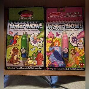 Melissa & Doug Water Wow! On the Go Coloring Pad-lot of 2